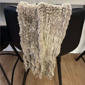 Rabbit fur scarf. 60 inches long. Lovely cream colour and so soft!